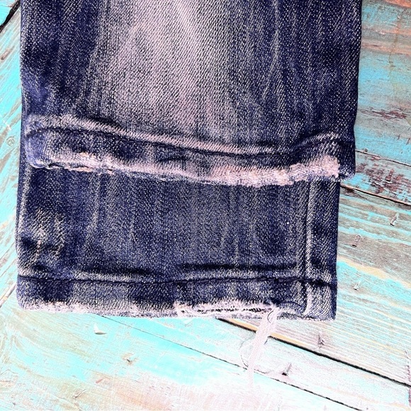 Y2K Almost Famous Distressed Skinny Moto Jeans Size 7 - Picture 11 of 13
